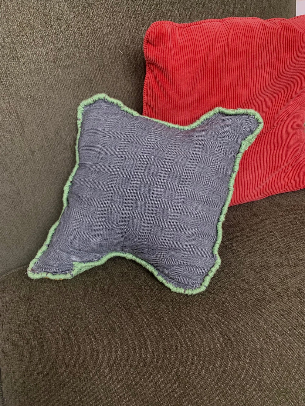 PILLOW: Three Green Rust