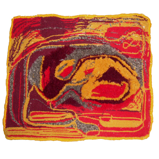 SMALL RUG: Red Fire Rug 1.5' x 2'