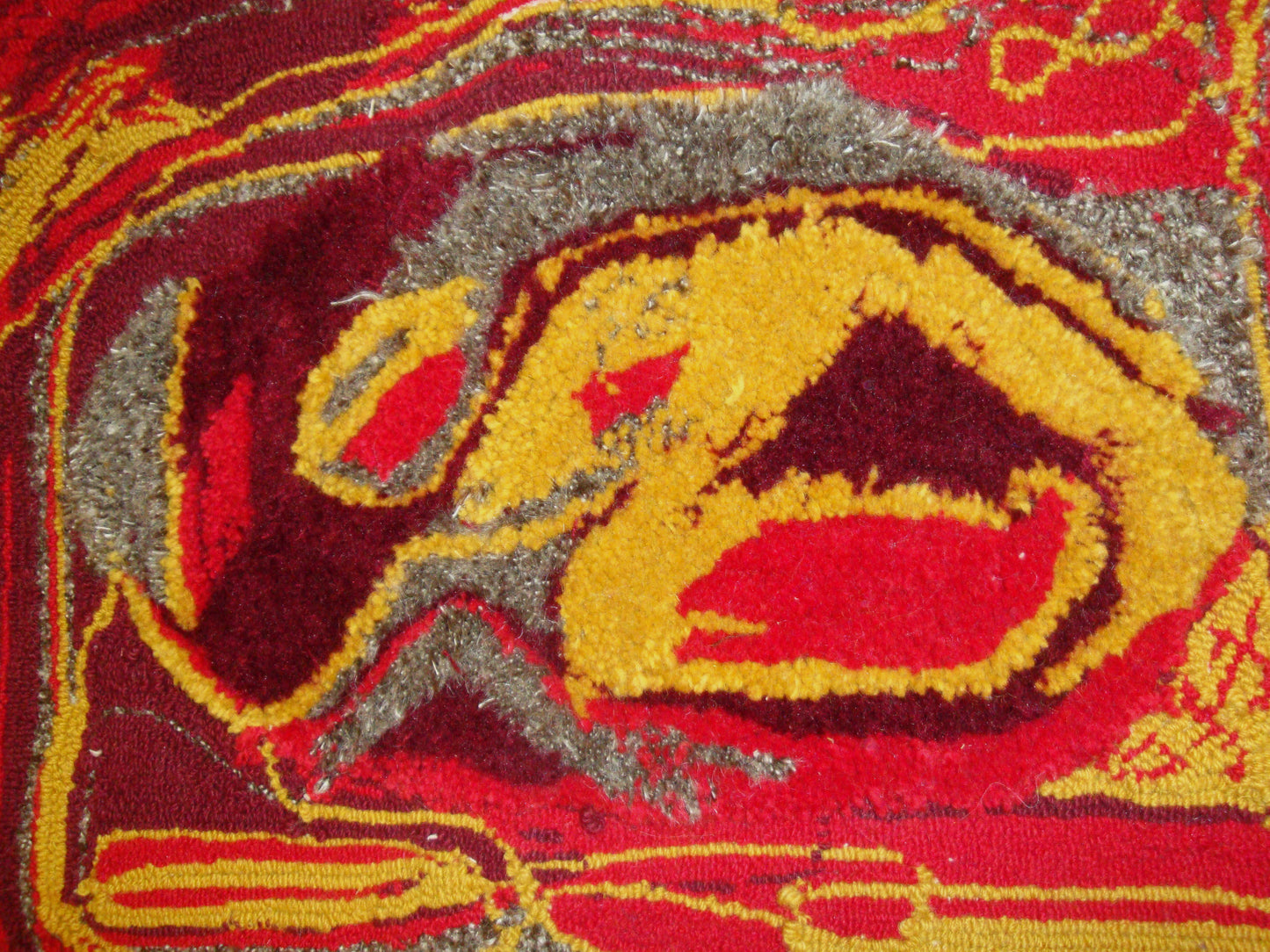 SMALL RUG: Red Fire Rug 1.5' x 2'