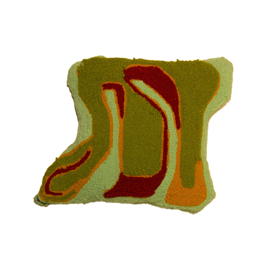 PILLOW: Three Green Rust